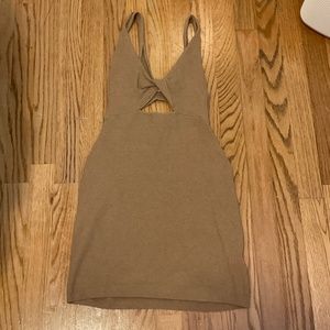 Free People Beach Brown Cut Out Knit Dress